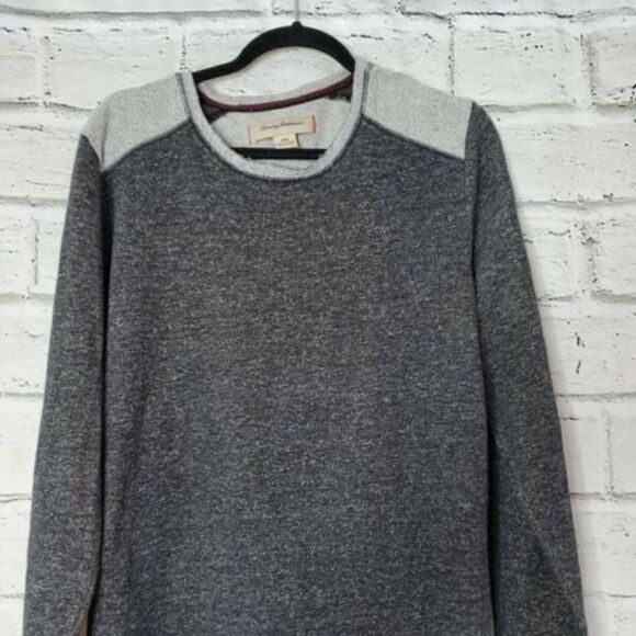 Tommy Bahama Mens Sweater Sz Medium Long Sleeve Pullover Gray Cotton-Poly - Picture 4 of 7